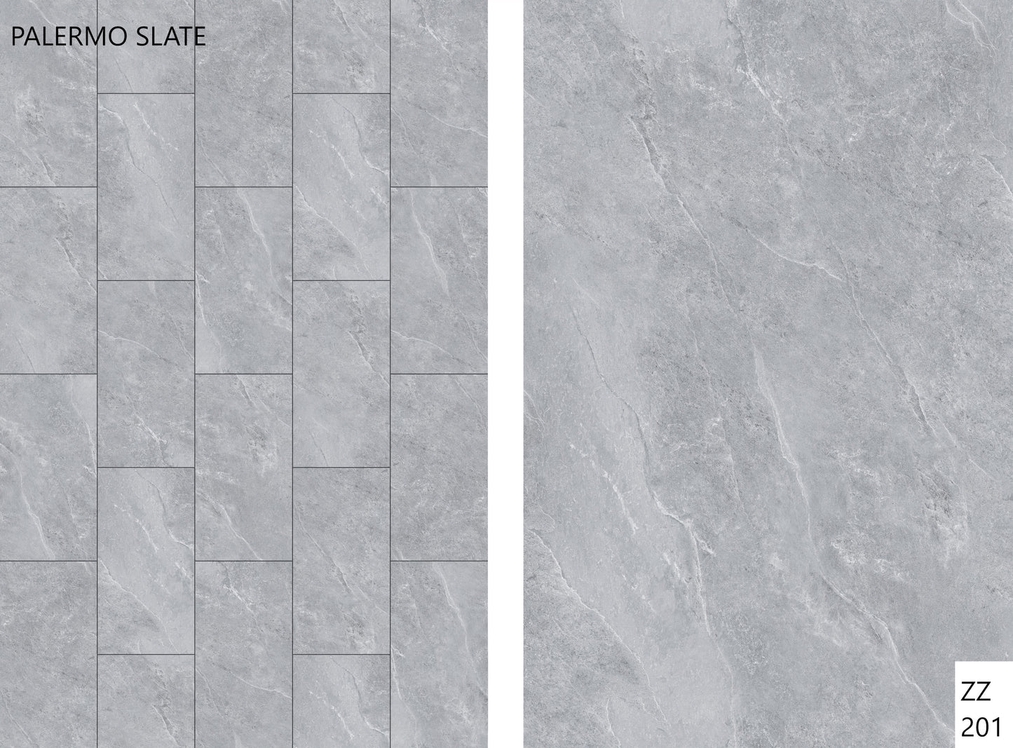 Palermo Slate Waterproof Vinyl Flooring With Stone Pattern