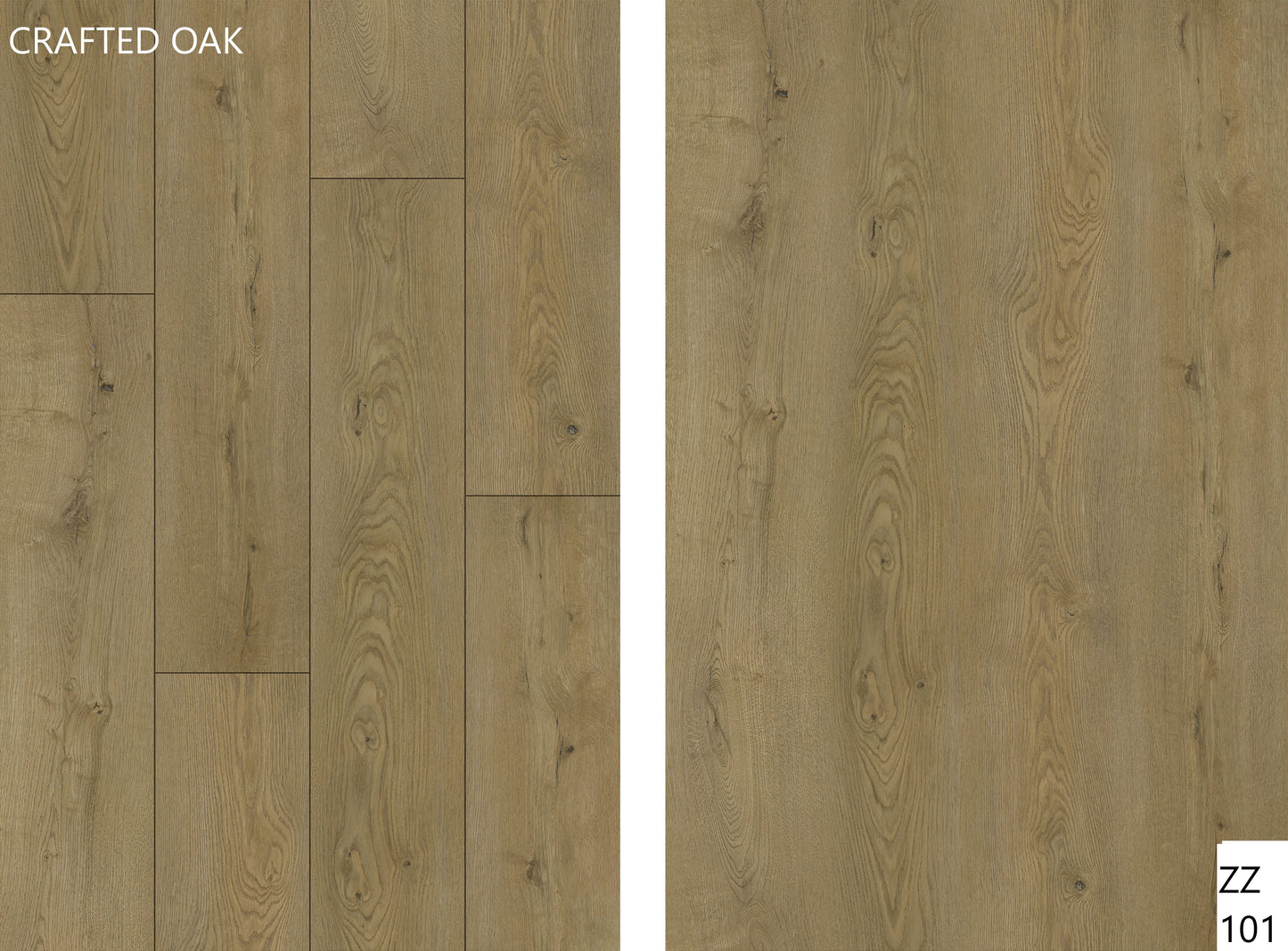 Crafted Oak Waterproof Rigid Core Vinyl Plank