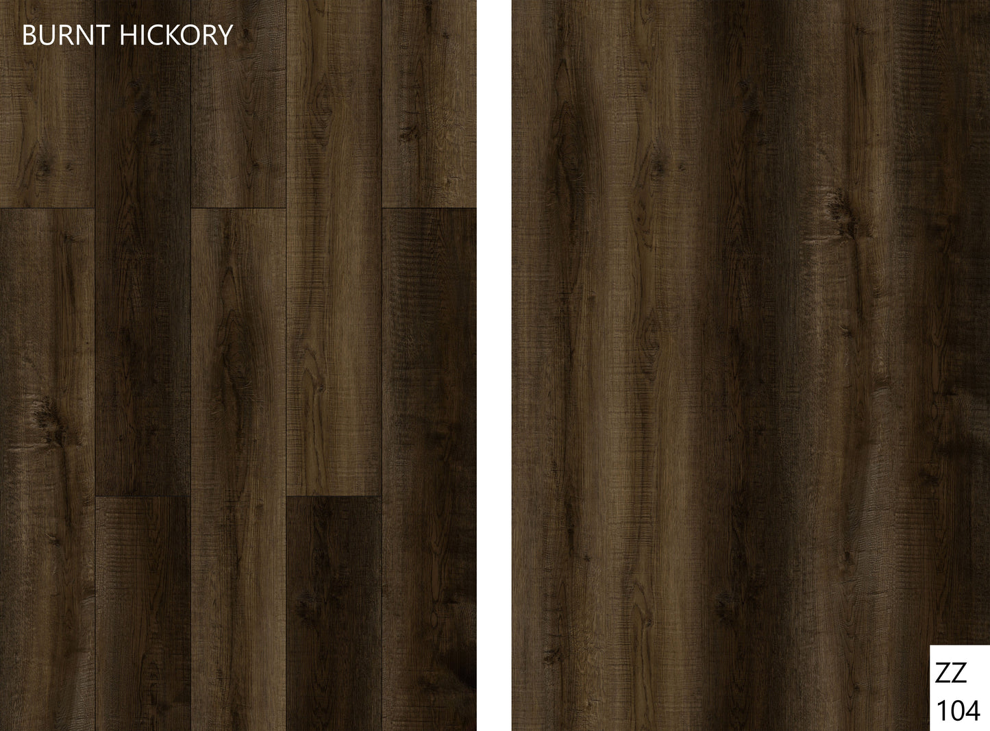 Burnt Hickory Waterproof Rigid Core Vinyl Plank